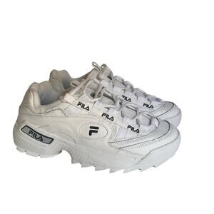 FILA D-Formation Women’s White Chunky Sneakers Shoes US 9.5 Y2K New No Box